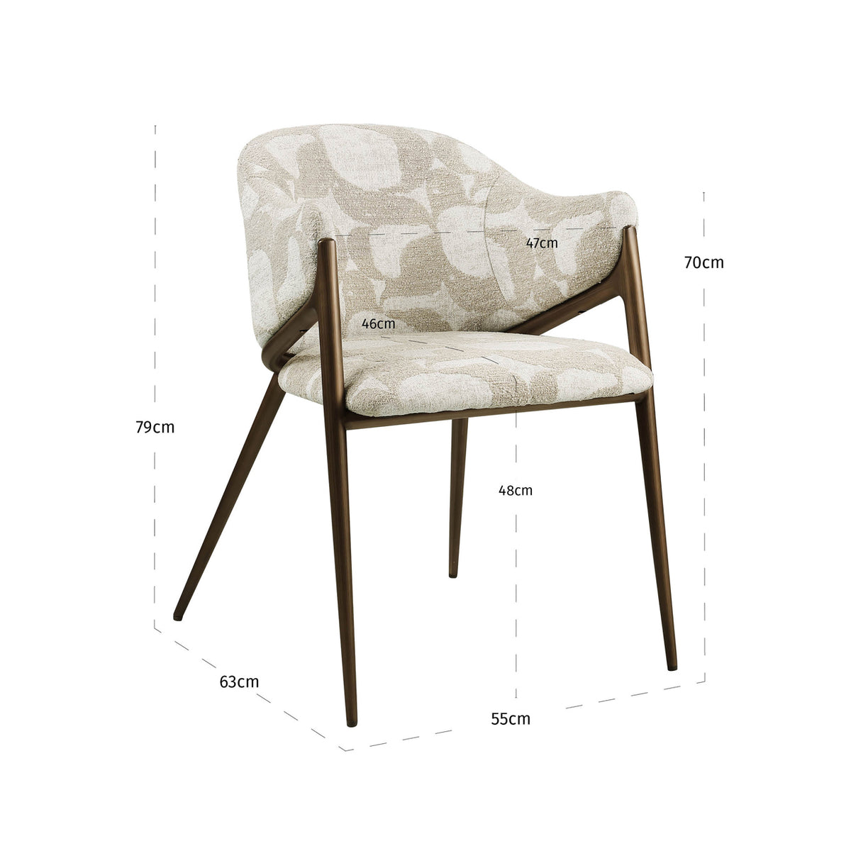 Dining chair Gwen natural oasis by Richmond Interiors