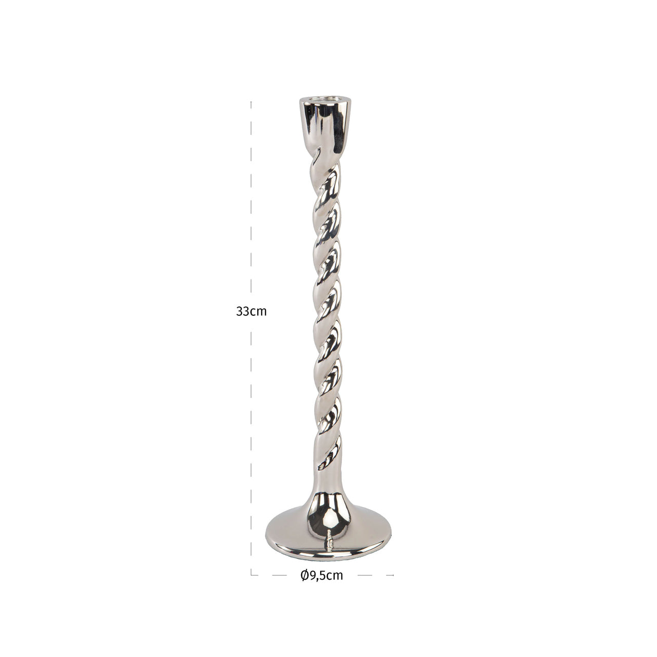 Crillon Silver Candle Holder - Large by Richmond Interiors