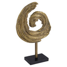 Swirl Antique Brass Decorative Object - Small by Richmond Interiors