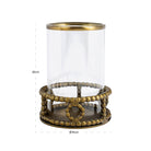 Mile Antique Brass Hurricane Light by Richmond Interiors