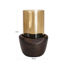 Sloane Walnut Hurricane Light - Small by Richmond Interiors