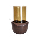 Sloane Walnut Hurricane Light - Large by Richmond Interiors