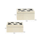 Flake Black & White Storage Box (Set of 2) by Richmond Interiors