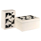 Flake Black & White Storage Box (Set of 2) by Richmond Interiors