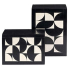 Rae Black & White Storage Box (Set of 2) by Richmond Interiors
