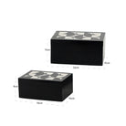 Rae Black & White Storage Box (Set of 2) by Richmond Interiors