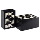 Rae Black & White Storage Box (Set of 2) by Richmond Interiors