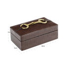 Rex Dark Brown Storage Box - Small by Richmond Interiors