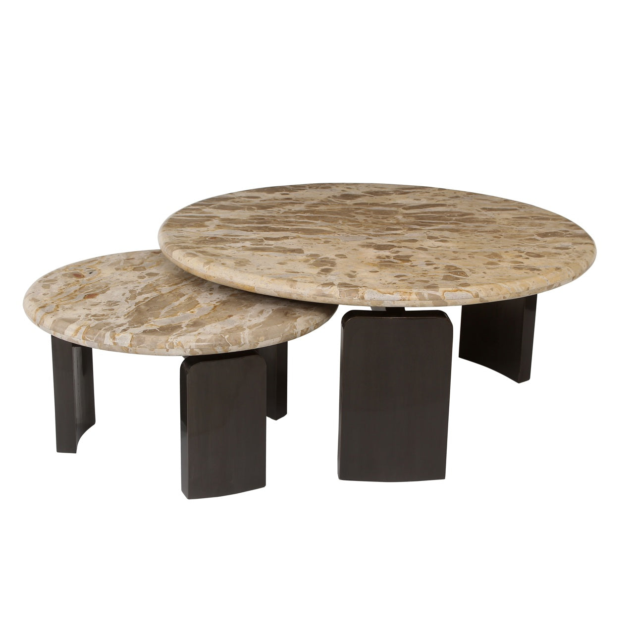 Bayonne Bronze & Marble Coffee Table (Set of 2) by Richmond Interiors