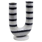 River Black & White U Shaped Candle Holder by Richmond Interiors