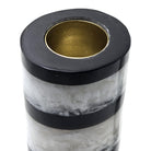 River Black & White U Shaped Candle Holder by Richmond Interiors