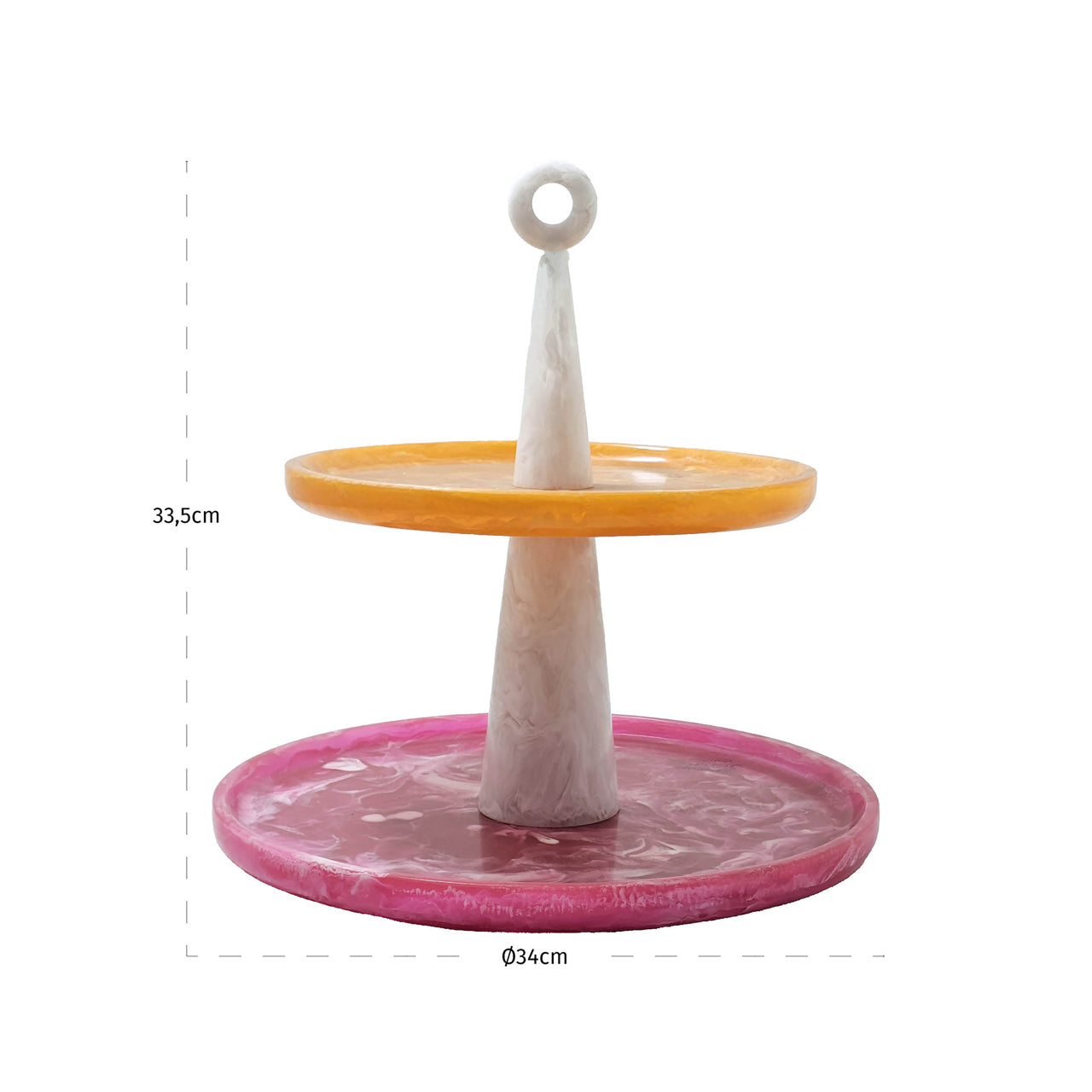 Posy Pink & Orange Cake plate by Richmond Interiors