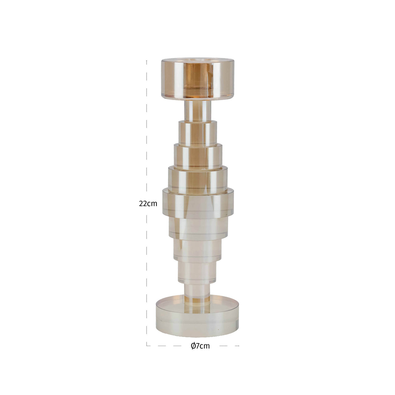 Bryn Champagne Candle Holder - Small by Richmond Interiors