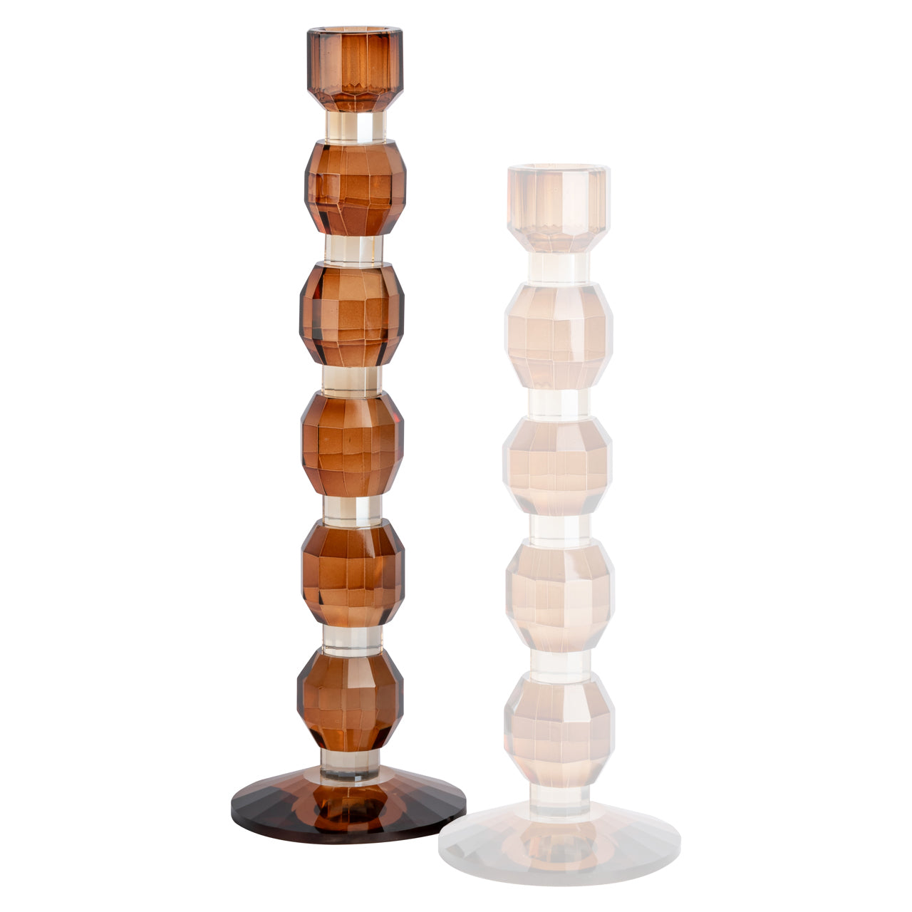 Lowan Brown Glass Candle holder - Large by Richmond Interiors