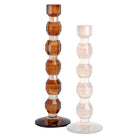 Lowan Brown Glass Candle holder - Large by Richmond Interiors