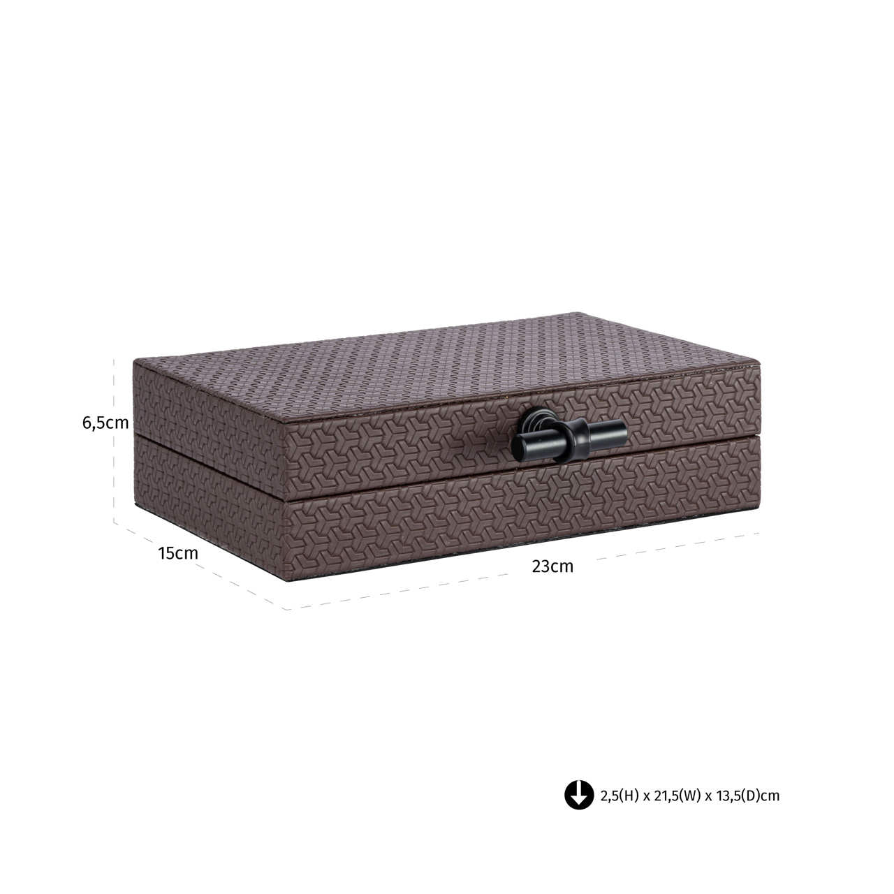 Billie Dark Brown Storage Box - Small by Richmond Interiors