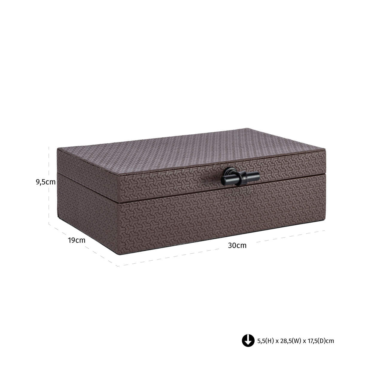 Billie Dark Brown Storage Box - Large by Richmond Interiors