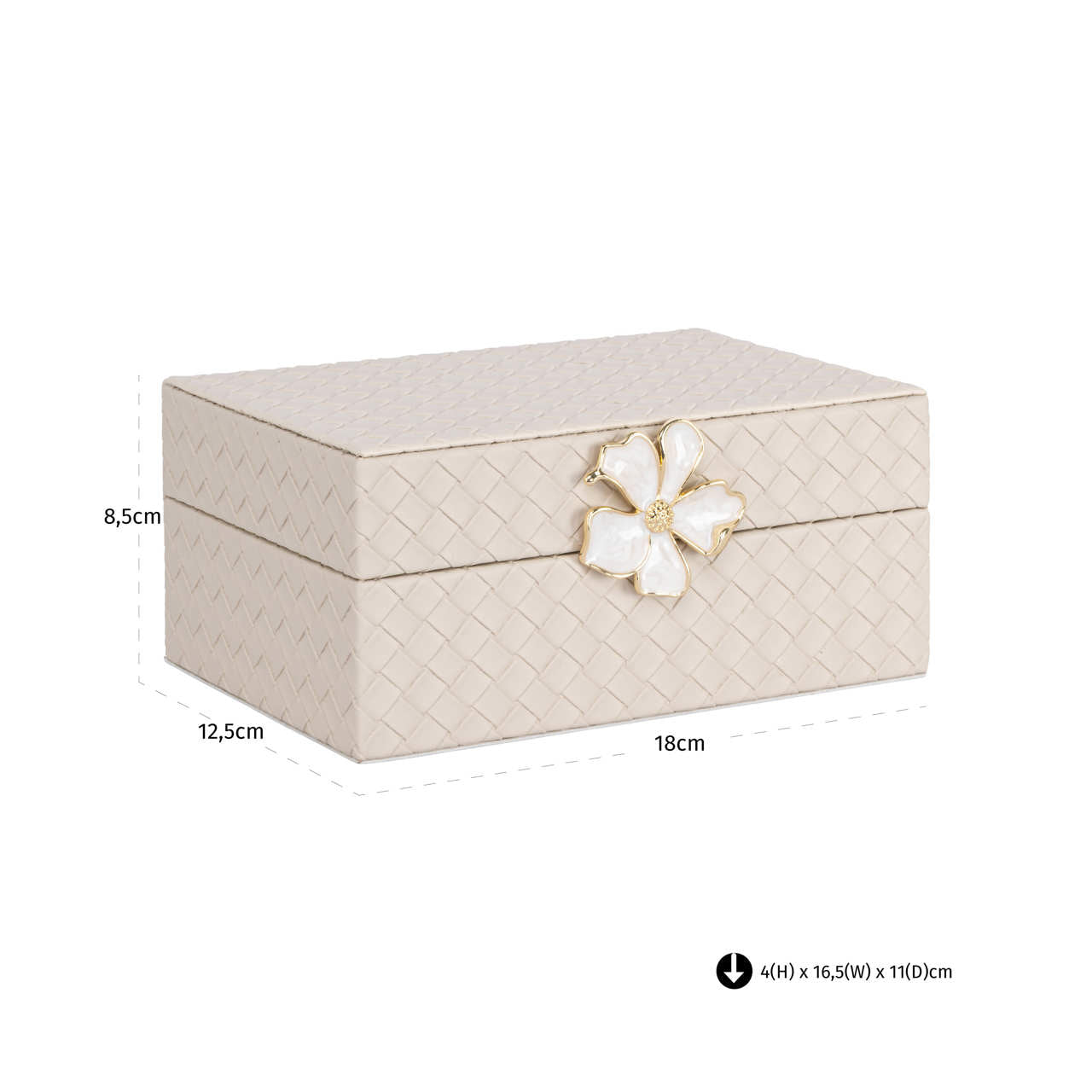 Lillie ivory Storage box - Small by Richmond Interiors