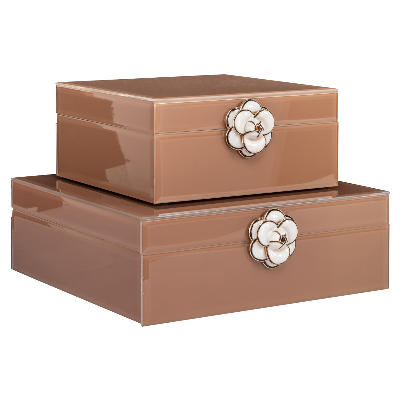 Floral Brown Storage box - small by Richmond Interiors