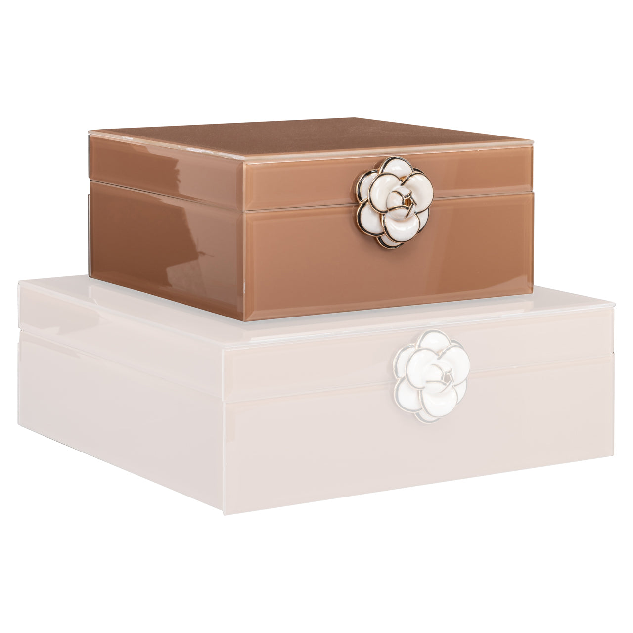 Floral Brown Storage box - small by Richmond Interiors