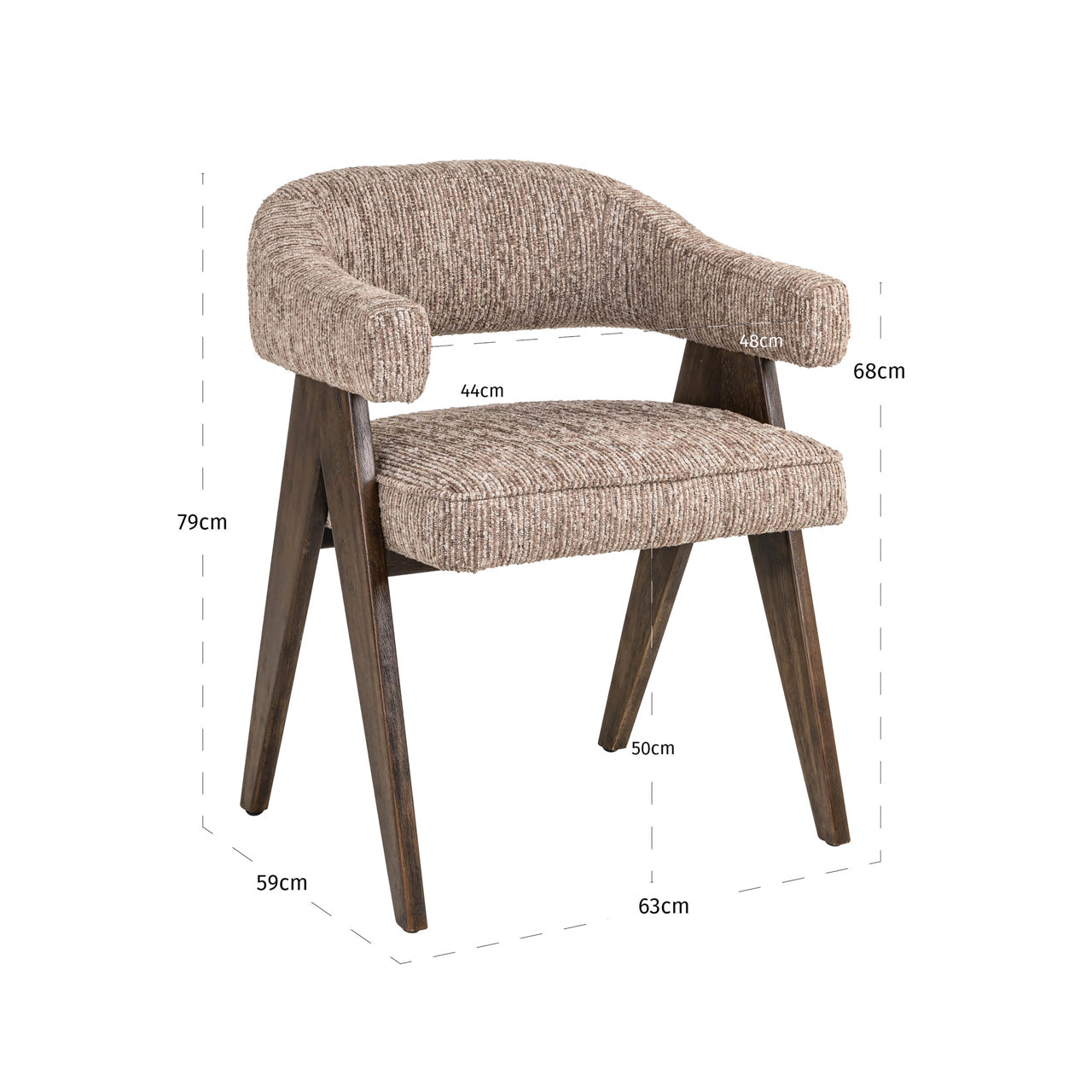 Mori Mocca Linear Dining Chair by Richmond Interiors