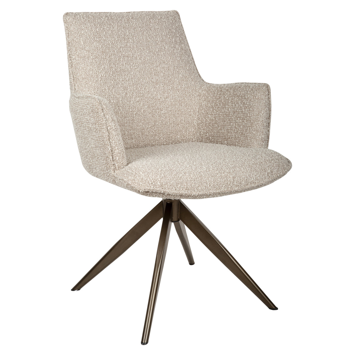Dining chair Dakota natural chunky swivel with arm by Richmond Interiors