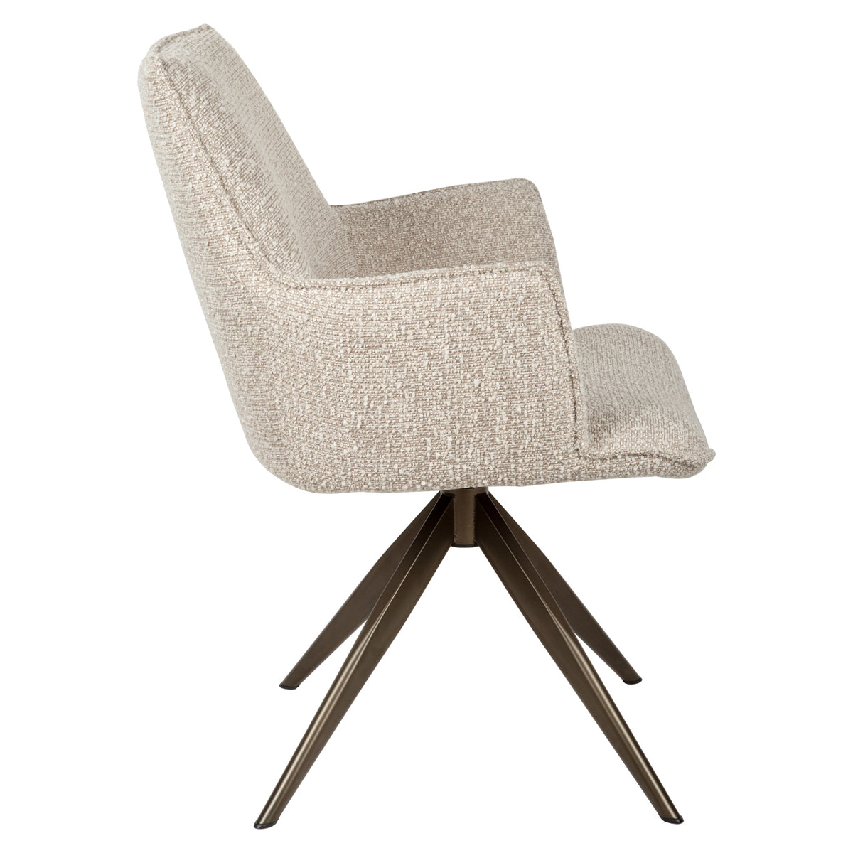 Dining chair Dakota natural chunky swivel with arm by Richmond Interiors