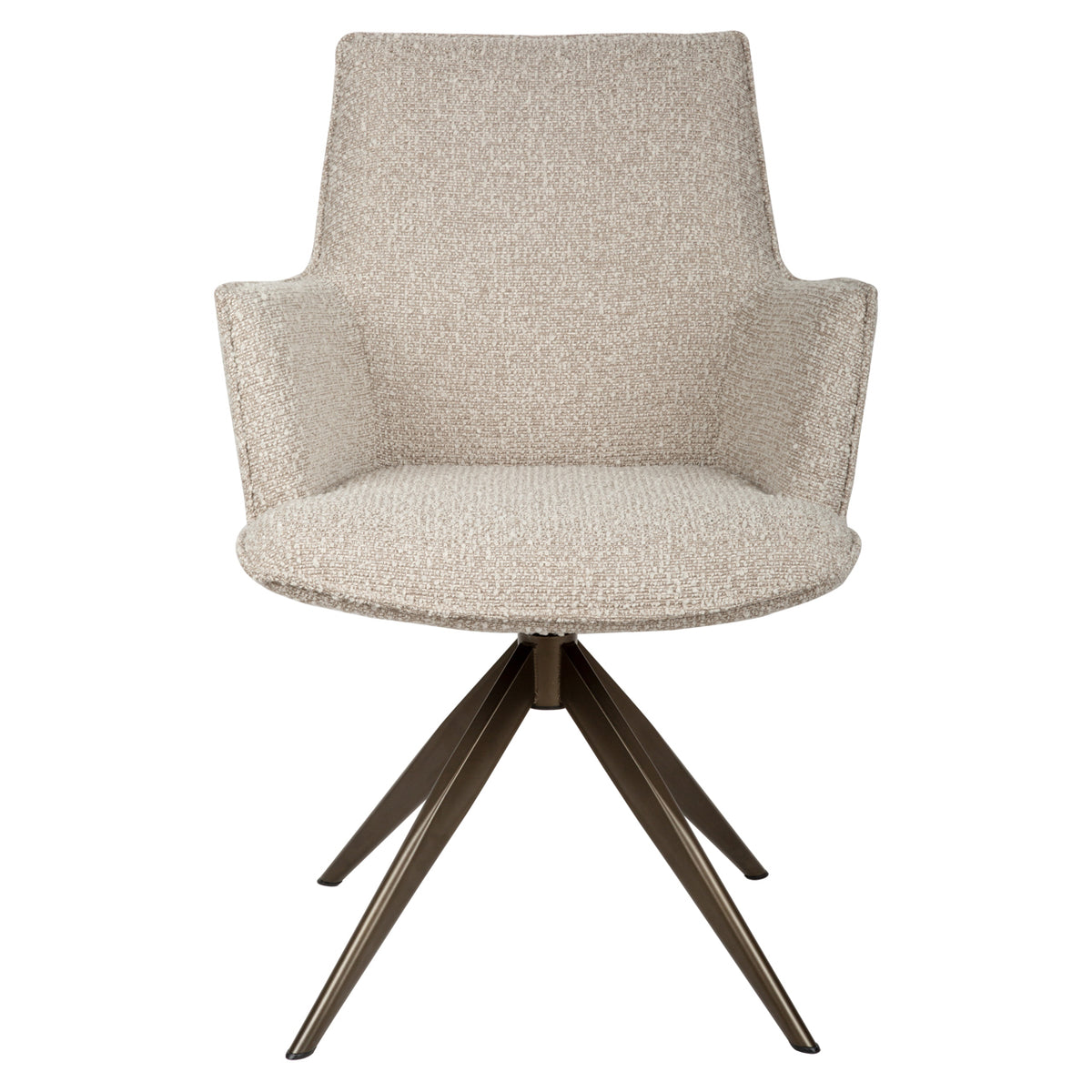 Dining chair Dakota natural chunky swivel with arm by Richmond Interiors