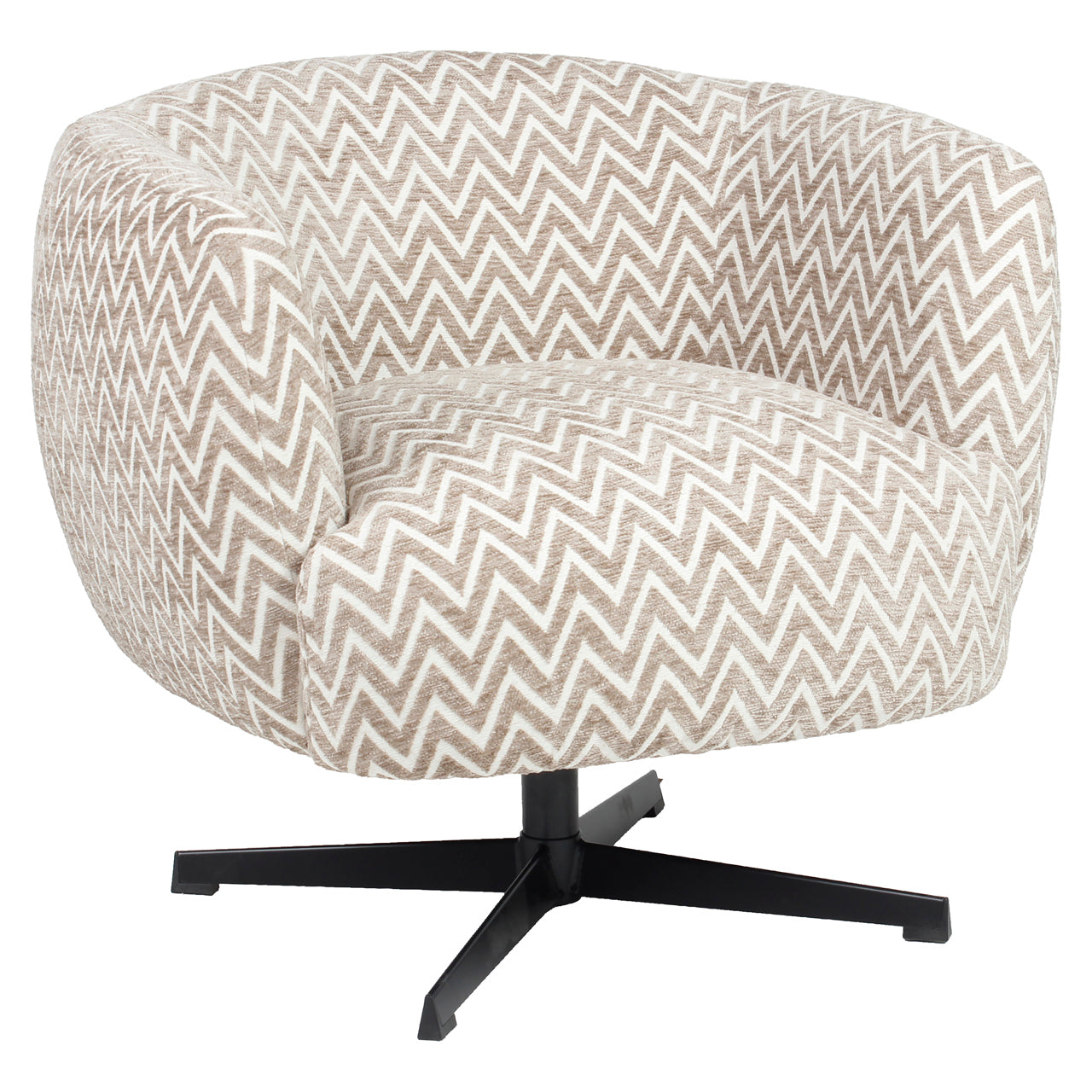 Lounge chair Estelle sand chevron swivel by Richmond Interiors