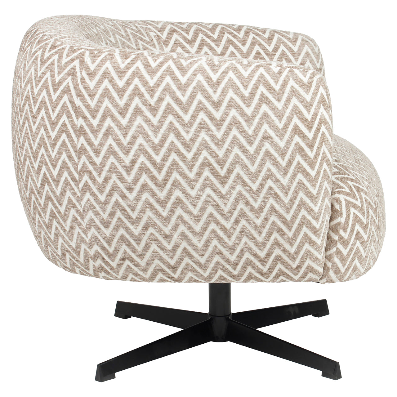 Lounge chair Estelle sand chevron swivel by Richmond Interiors