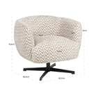Lounge chair Estelle sand chevron swivel by Richmond Interiors