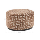 Pouffe & Footstool Lexie brown labyrinth 70Ø by Richmond Interiors