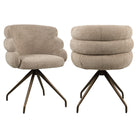 Dining chair Kayla mocca boldweave swivel by Richmond Interiors