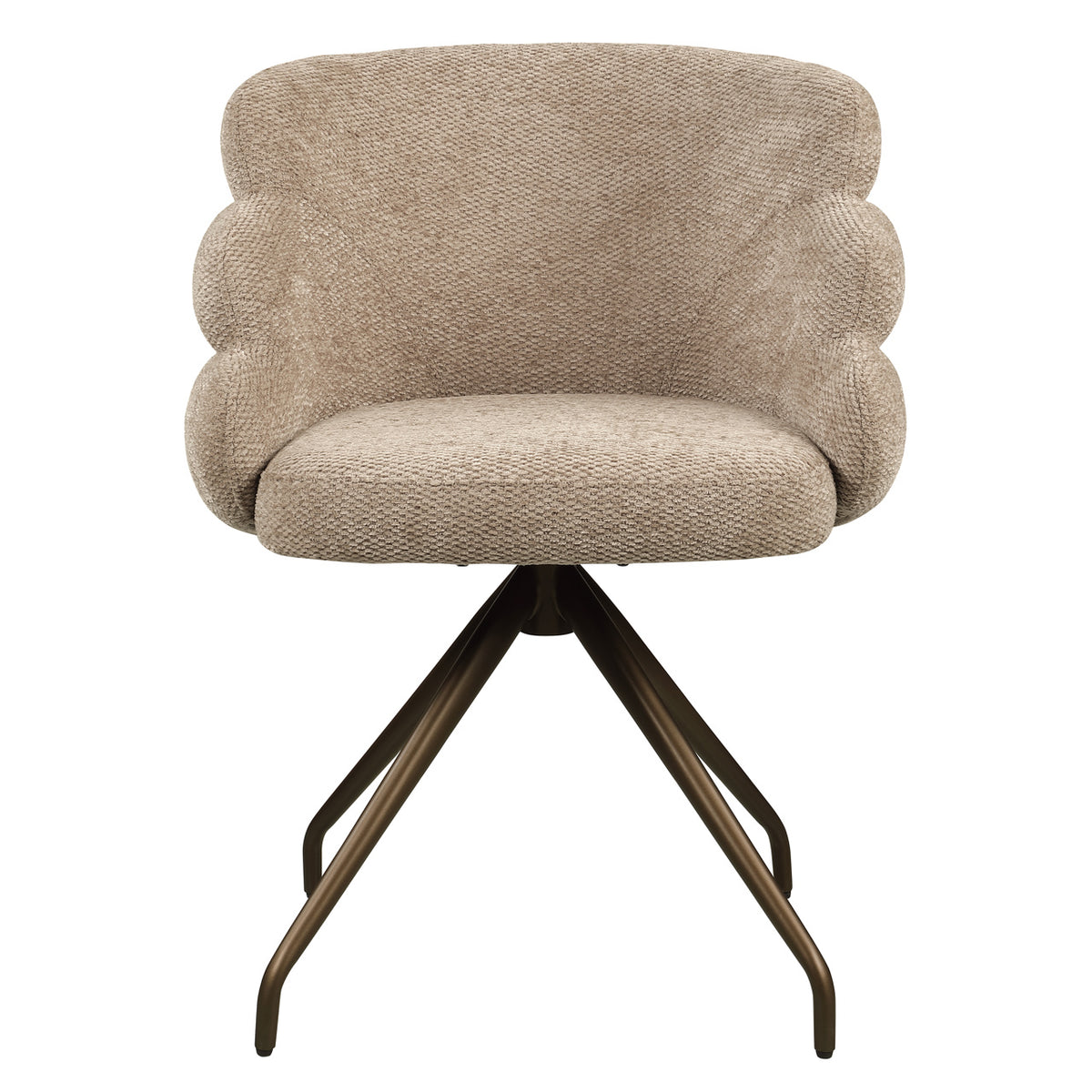 Dining chair Kayla mocca boldweave swivel by Richmond Interiors