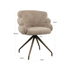 Dining chair Kayla mocca boldweave swivel by Richmond Interiors