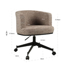 Dining chair Rochenne mocca linear swivel on wheels by Richmond Interiors