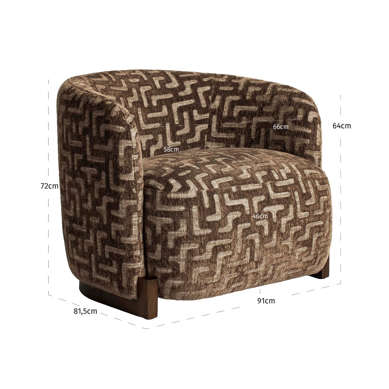 Hannah Brown Labyrinth Lounge Chair by Richmond Interiors