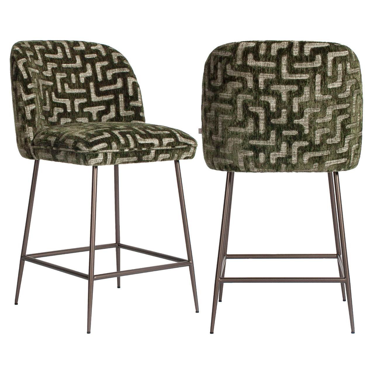 Counter stool Pullitzer moss labyrinth by Richmond Interiors