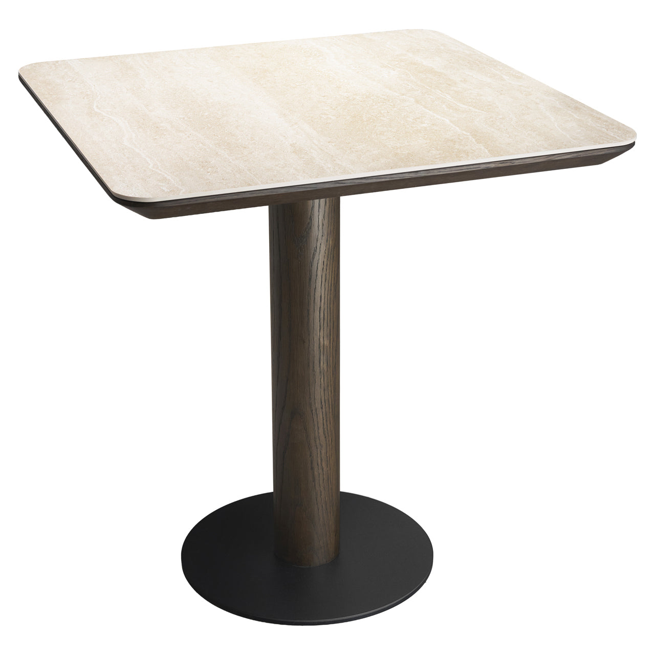 Ritz Brown Oak Veneer & Ceramic Top Bistro Table by Richmond Interiors
