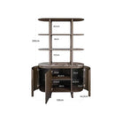 Langford Brown Oak 3 Door & Shelf Display Cabinet by Richmond Interiors