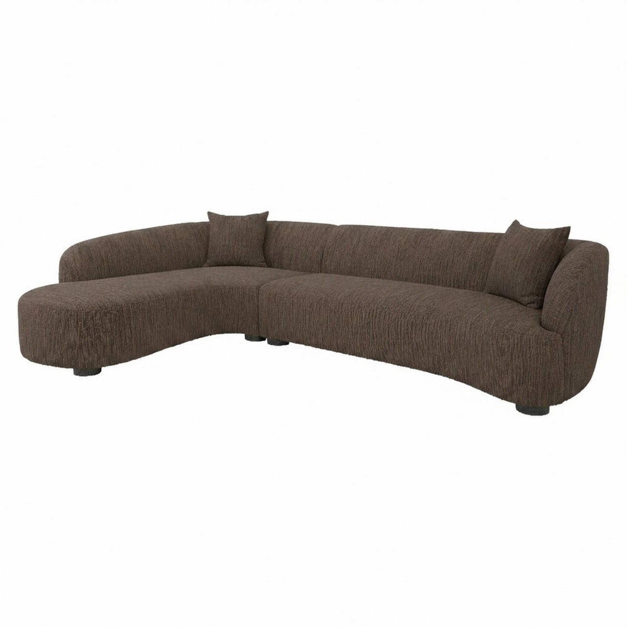 Sofa Pandora brown chunky lounge left by Richmond Interiors