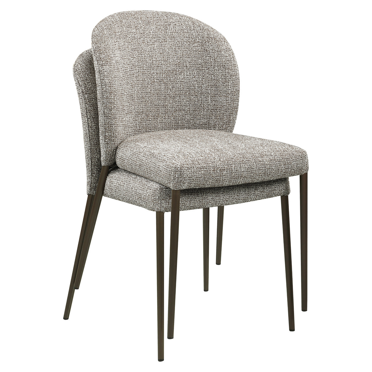 Dining chair Stacker earth tweed fire retardant (Set of 2) by Richmond Interiors