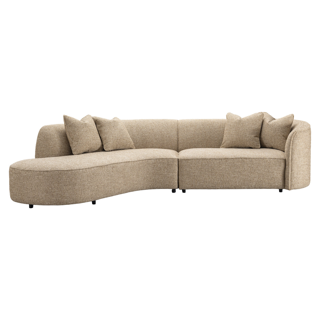 Sofa Romero sand tweed ottoman left fire retardant by Richmond Interiors