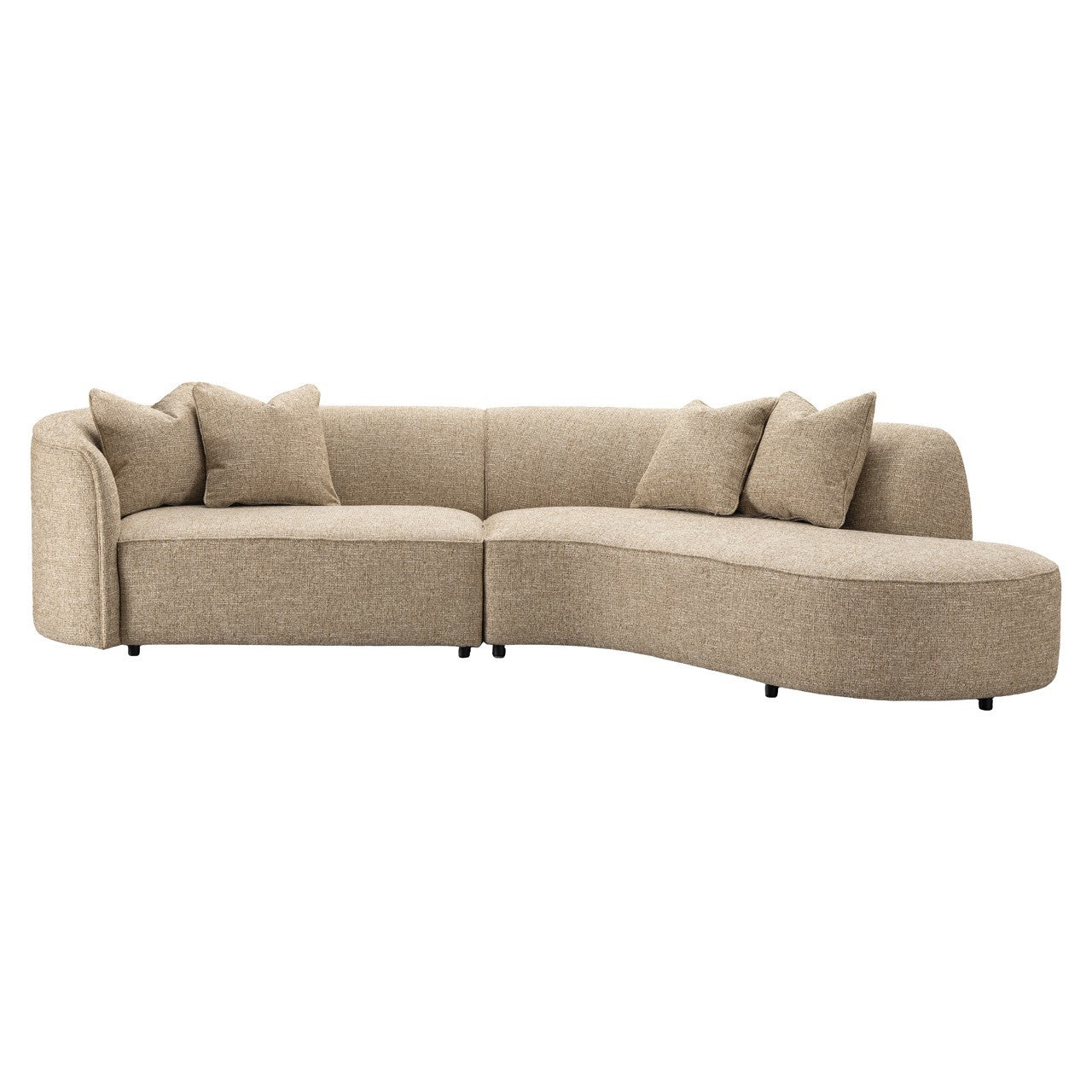 Sofa Romero sand tweed ottoman right fire retardant by Richmond Interiors