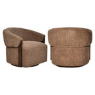 Lounge chair Marina brown blockweave swivel fire retardant by Richmond Interiors