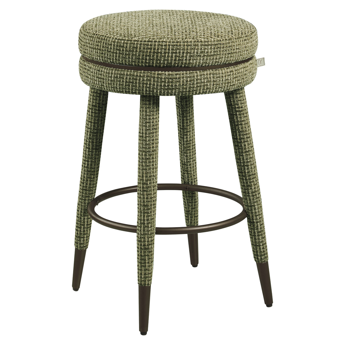 Counter stool Tenashar green blockweave swivel by Richmond Interiors