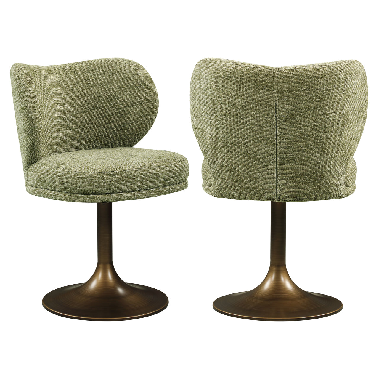 Dining chair Amely pistache softweave swivel by Richmond Interiors