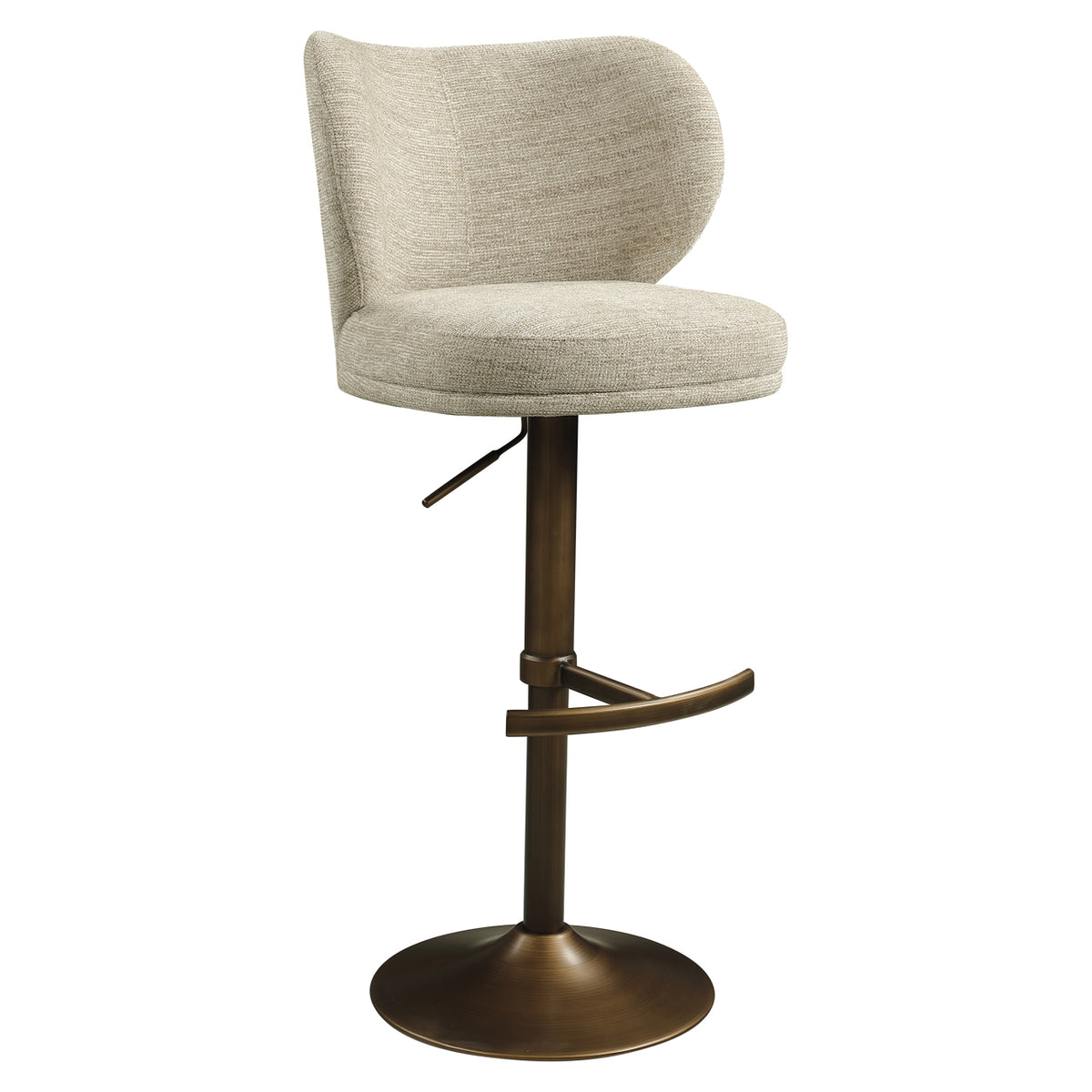 Bar stool Amely natural softweave swivel by Richmond Interiors