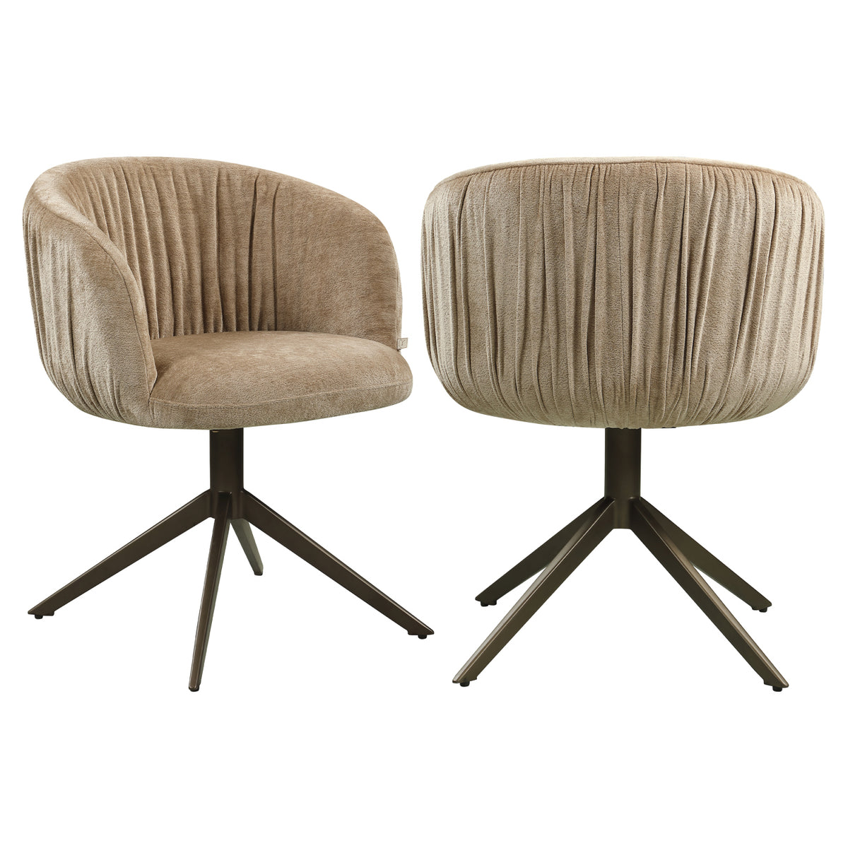 Dining chair Cassi sand soft swivel by Richmond Interiors