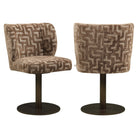 Dining chair Fiona brown labyrinth swivel by Richmond Interiors